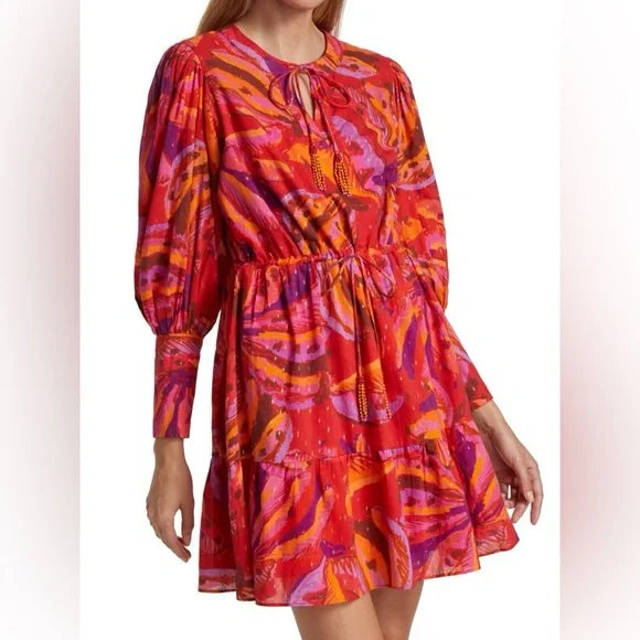 Farm Rio Banana Juice Cotton Mini Dress Size XS - Picture 1 of 13